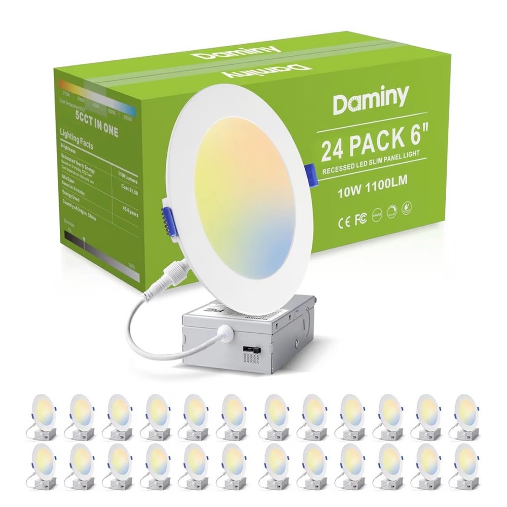 New Daminy 24 Pack 6" LED Recessed Light